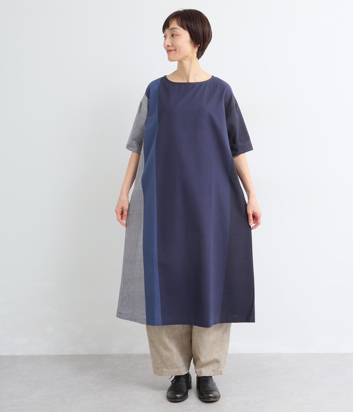4カラーワンピース(4ダークネイビー-F)