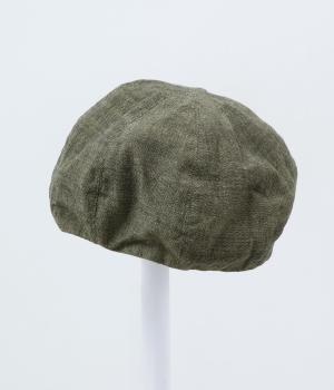 コットンファブリックベレー(グリーンブラック-F)