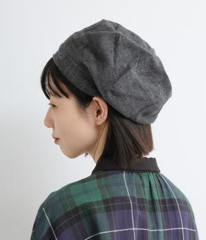 コットンファブリックベレー(ブルーブラック-F)