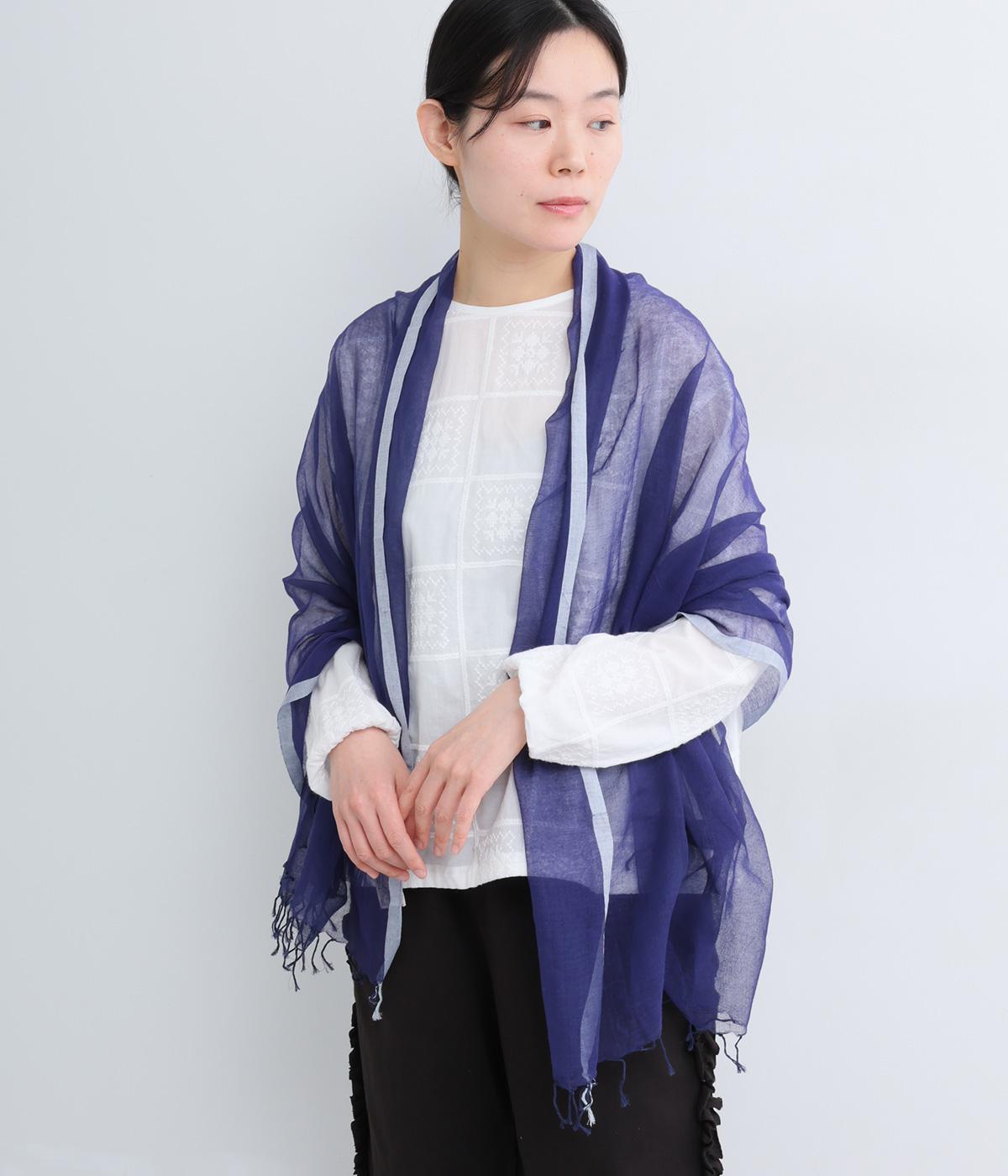 手織フワリストール(ネイビー-F)