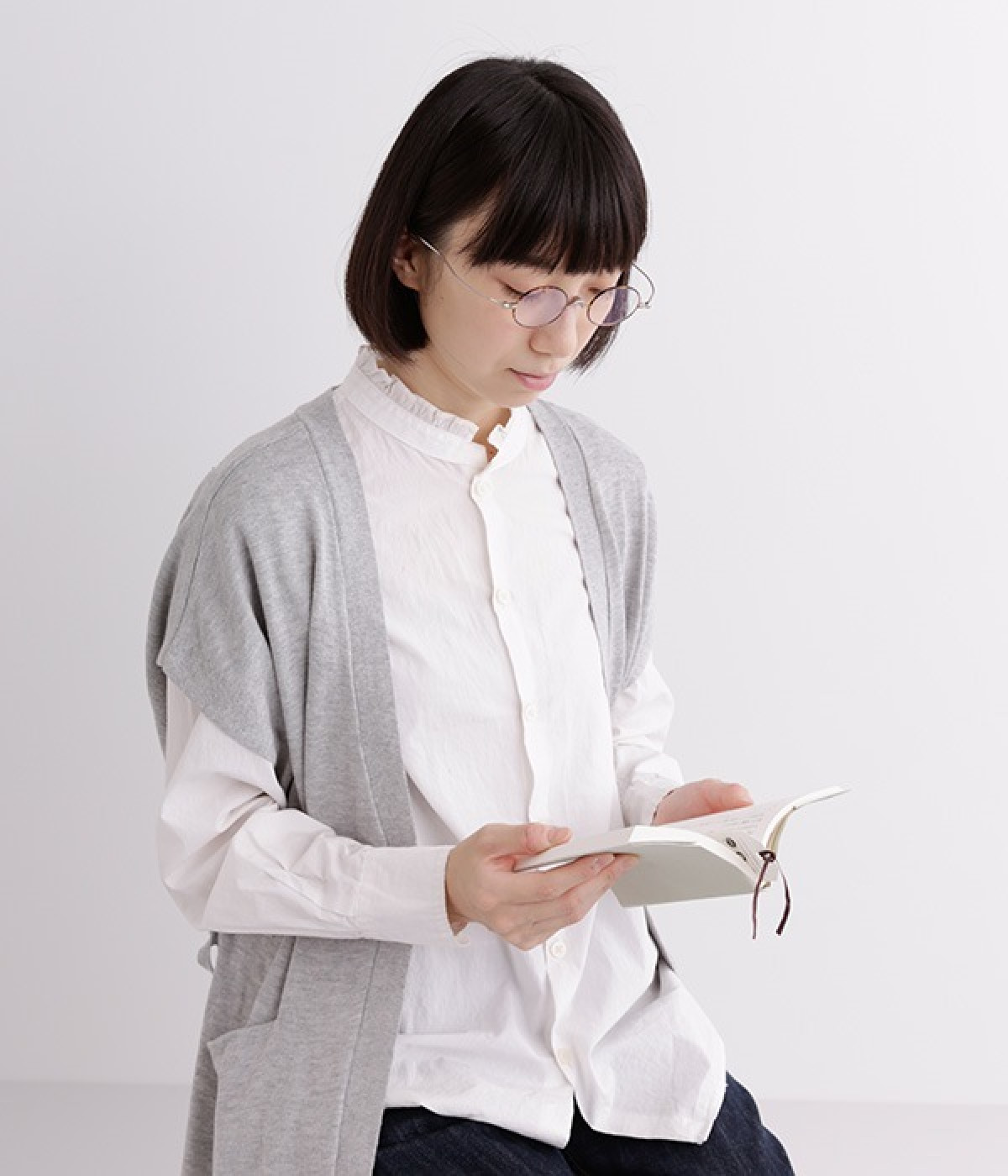 リーディンググラス　スリム　SI-05(ブラウンデミ-100)