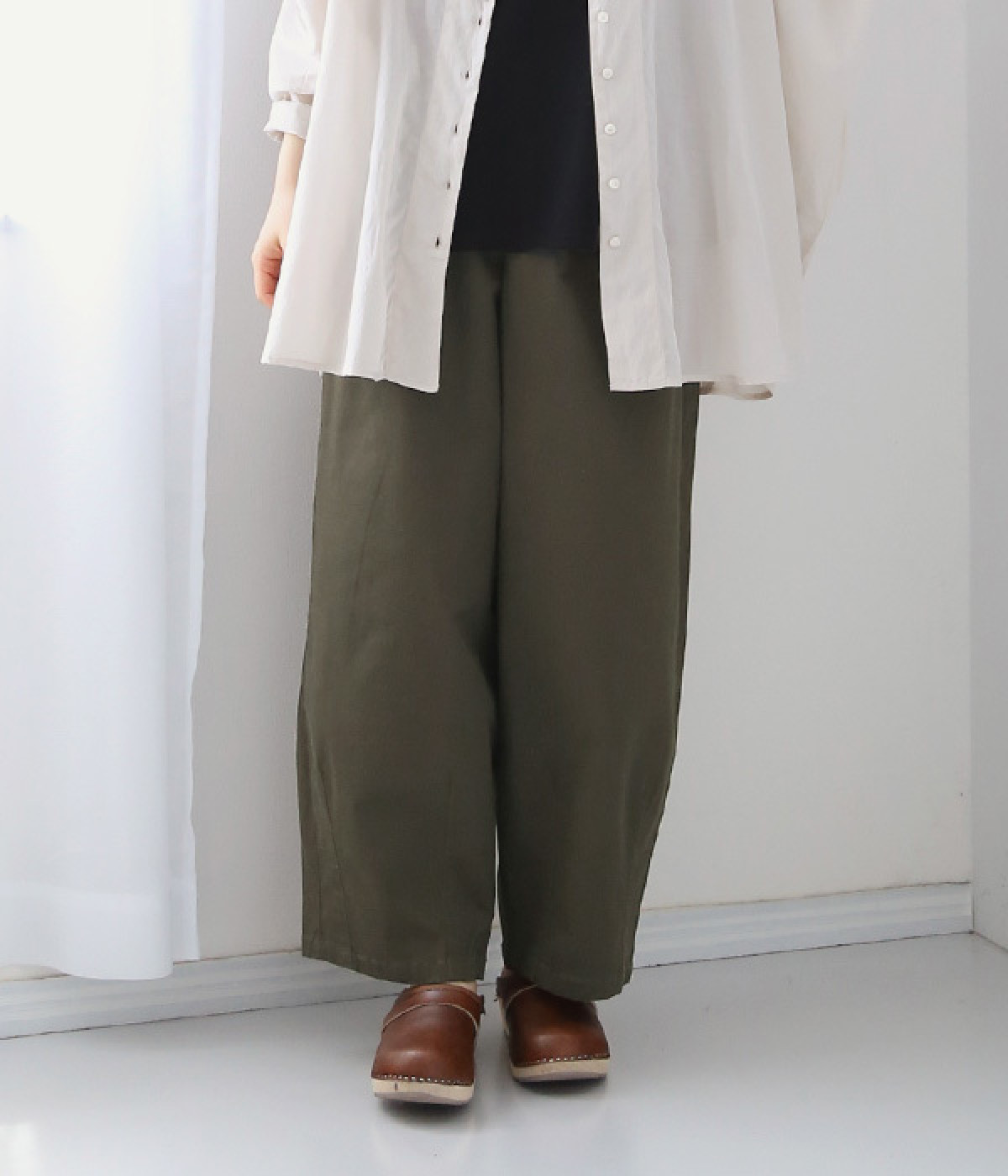 カラーサーカスパンツ(カーキ-M)