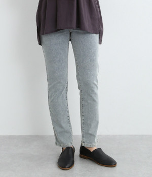 わがままフィットリサイクルデニムスキニーパンツ(ブルー-L)