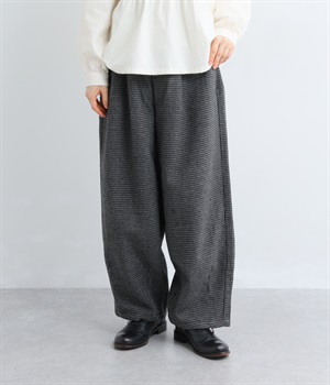 ライトメルトンサーカスパンツ(ブラック千鳥-L)