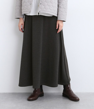 裏シャギーフレアースカート(チャコール-L)