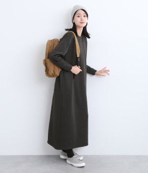 裏シャギーステッチワンピース