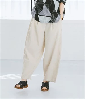 コットンリネンサーカスパンツ(オートミール-L)