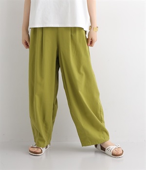 コットンリネンサーカスパンツ(アシッドグリーン-L)