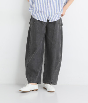 デニムミリタリーパンツ(ヴィンテージブラック-L)