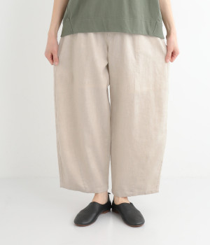 リネンバナナワイドパンツ(キナリ-L)