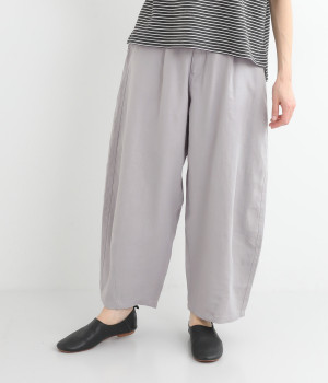 リネンバナナワイドパンツ(ライトグレー-L)