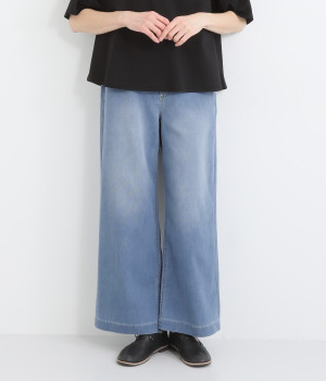 アイスメッシュワイドデニムパンツ(ユーズドブリーチ-L)