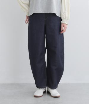 やわらかガーゼデニムカーブパンツ