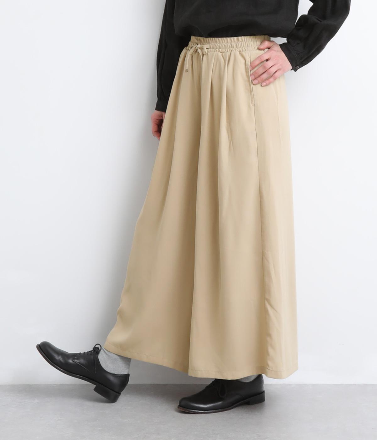 リネンライクイージースカーチョ(ベージュ-S)