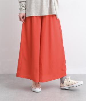 リネンライクイージースカーチョ(オレンジ-L)