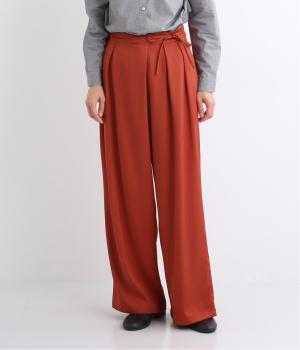 ラップワイドパンツ(バーガンディー-S)