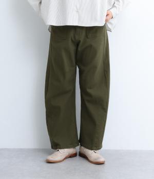 わがままフィットカーブベイカーパンツ(カーキ-L)