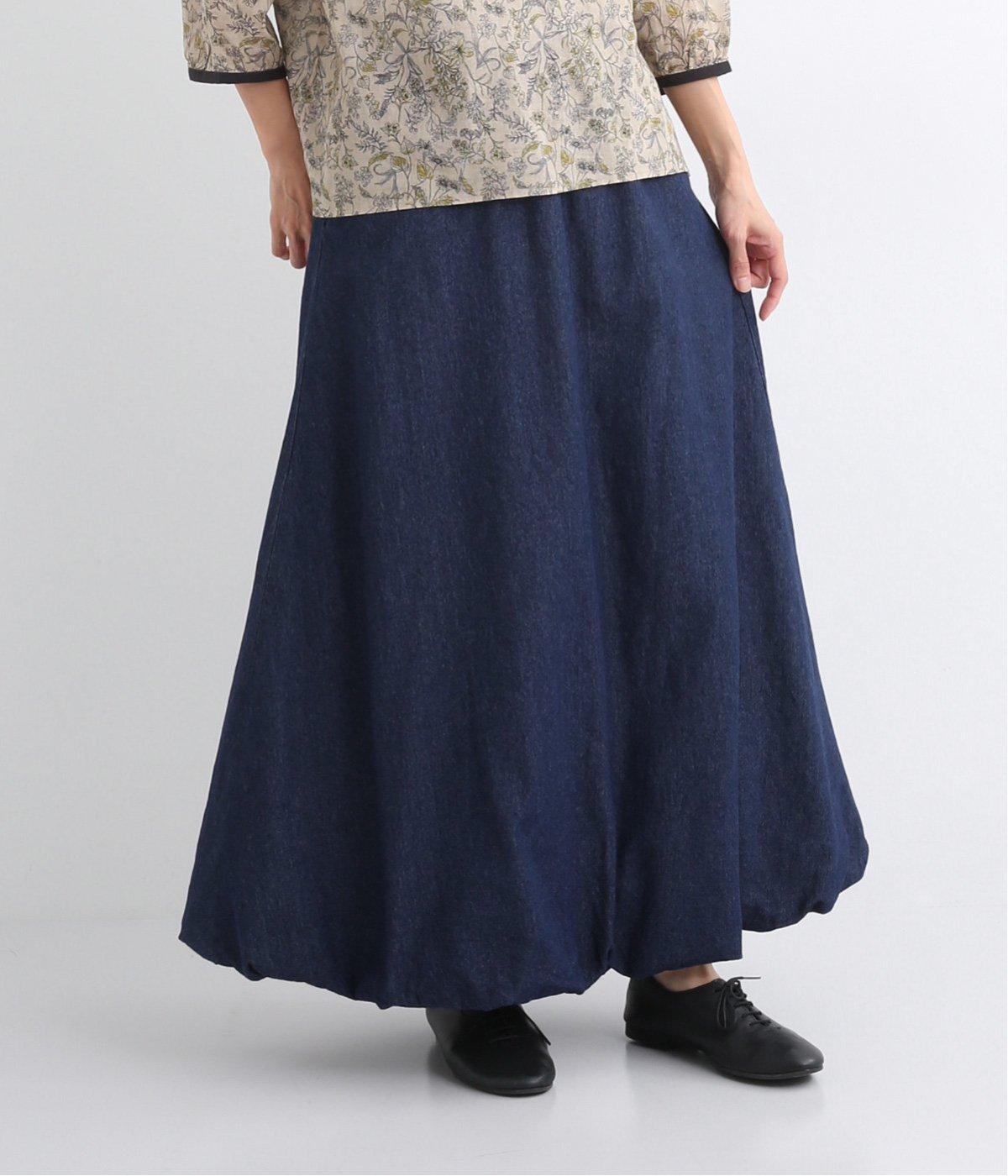 デニムバルーンスカート(ワンウォッシュ-S)