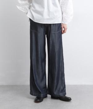 エアリーデニムベイカーパンツ(ワンウオッシュ-M)