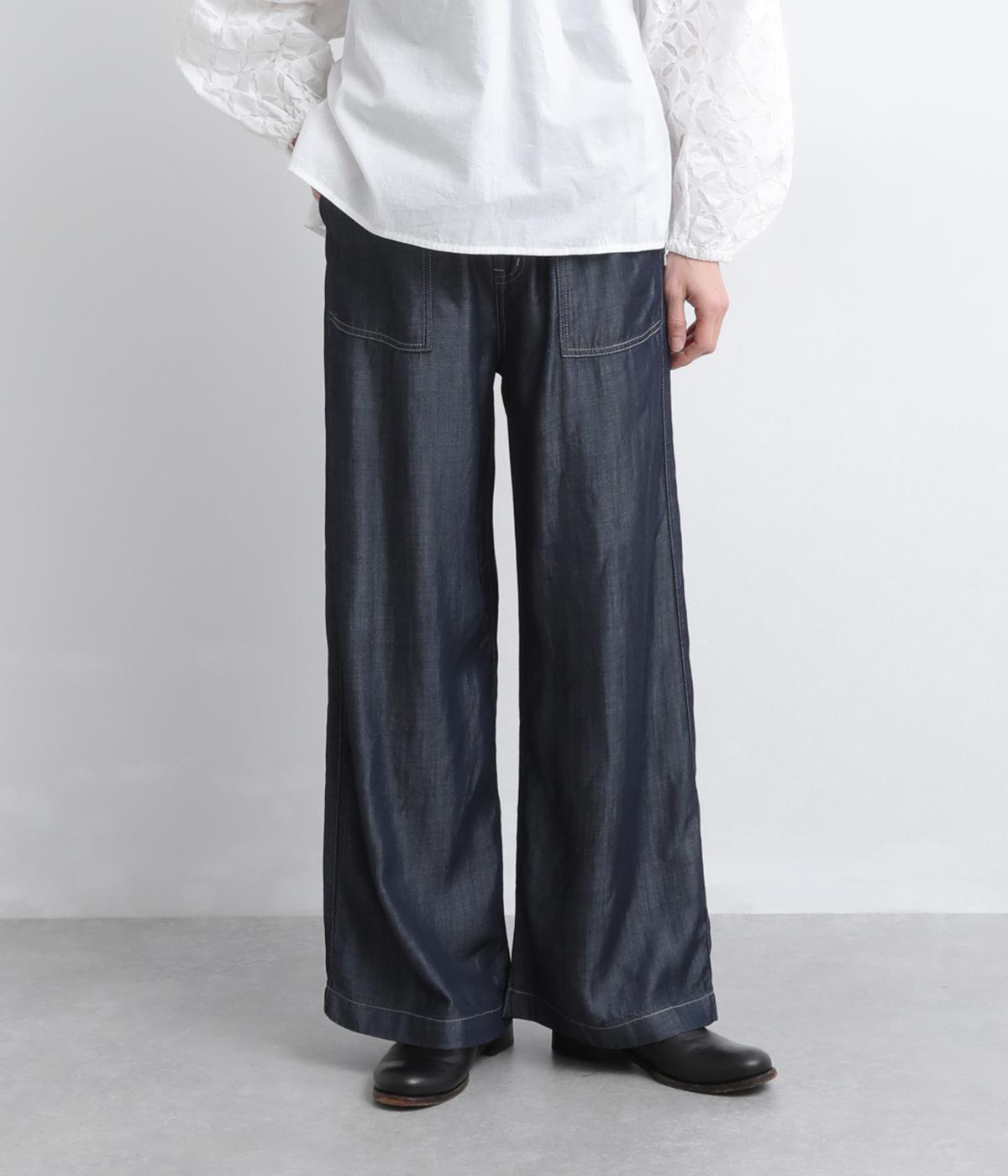 エアリーデニムベイカーパンツ(ワンウオッシュ-S)