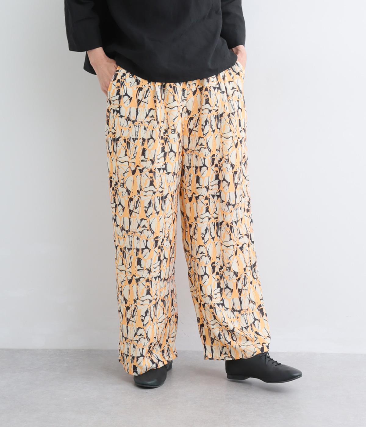 ペイント柄イージーパンツ(ベージュ-F)