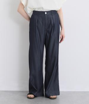 クールデニムワイドパンツ(インディゴネイビー-L)