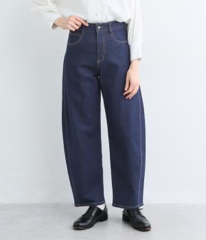 こなれソフトカーブデニムパンツ(ワンウォッシュ-L)