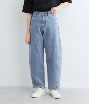 こなれソフトカーブデニムパンツ(ブルー-L)