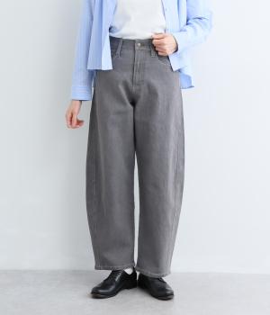 こなれソフトカーブデニムパンツ(ウォッシュグレー-L)