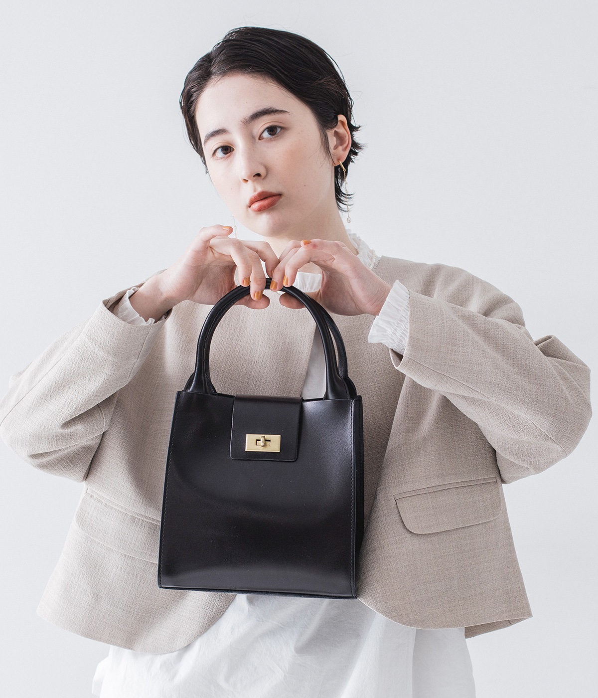 MOSS　METALツイスト　トートバッグ(ブラック-ONESIZE)