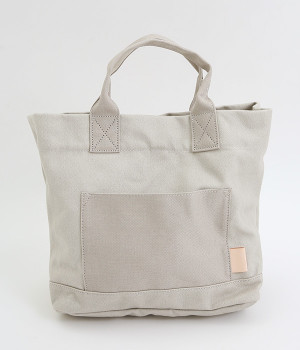 モールスキンキャンバス　トート+ポーチ　M/E7572(ライトグレー-ONESIZE)