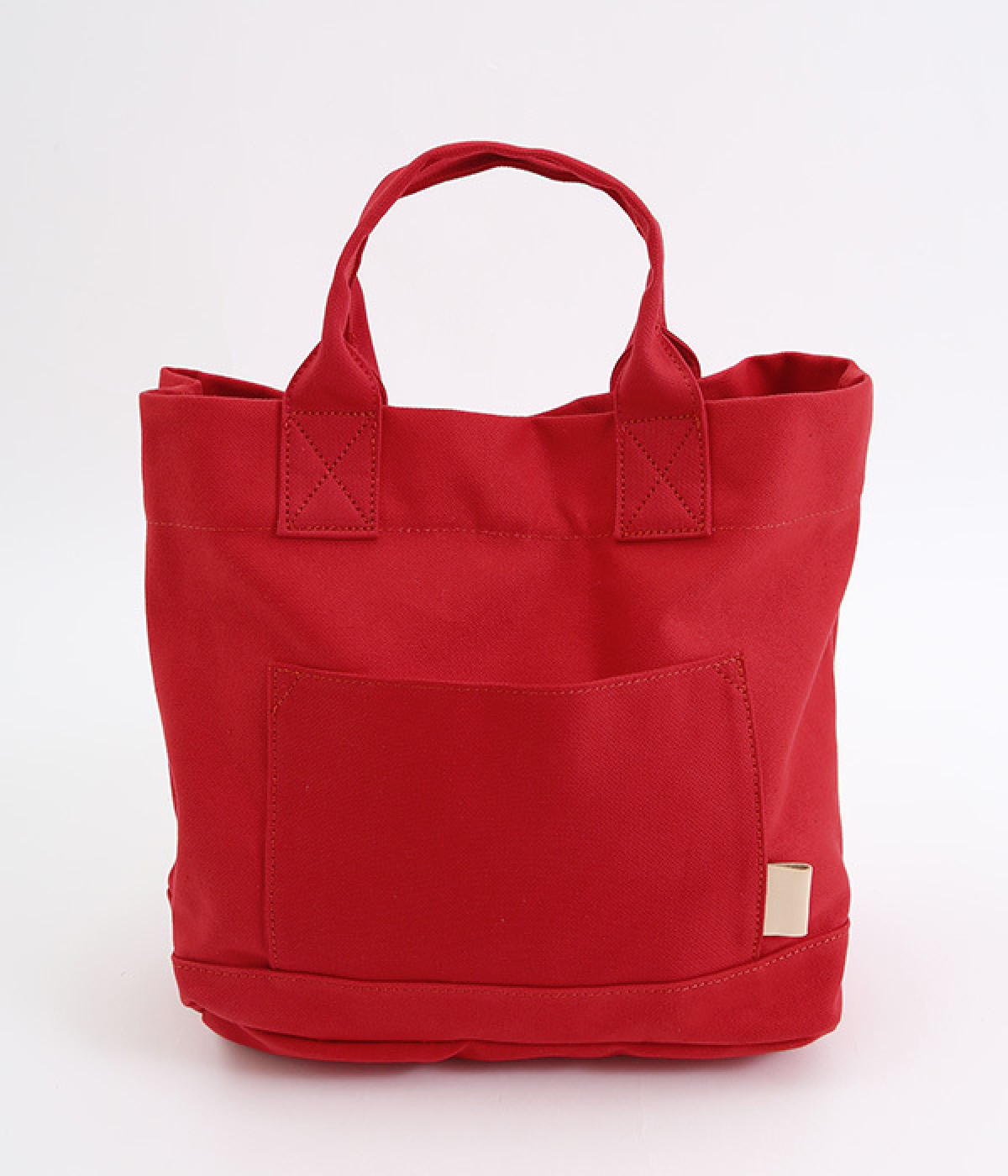 モールスキンキャンバス　トート+ポーチ　M/E7572(レッド-ONESIZE)