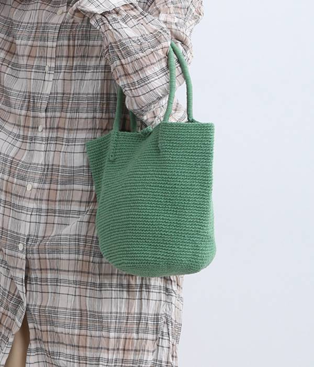 ハンドニットコットンバッグ/E7407