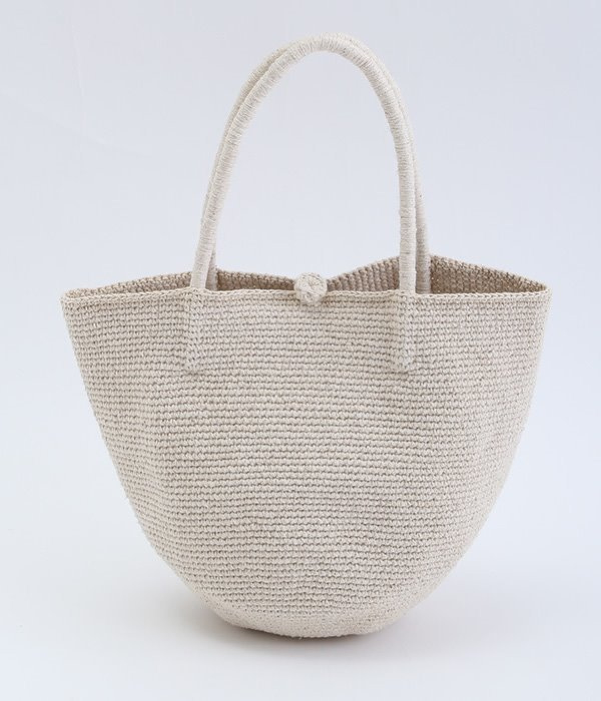 ハンドニットコットンバッグ/E7407(アイボリー-ONESIZE)