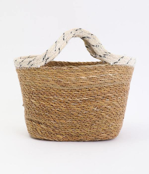 シーグラスバスケットS/E7355(アイボリー-ONESIZE)