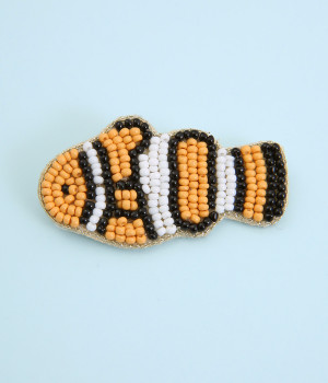 マリン　ビーズブローチ/E7751(クラウンフィッシュ-ONESIZE)