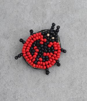 TINY BUG BEADS BROOCH(テントウムシ-F)