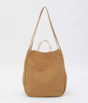 コットンリネン　2wayトート/E7712(オーカー-ONESIZE)