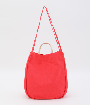 コットンリネン　2wayトート/E7712(レッド-ONESIZE)