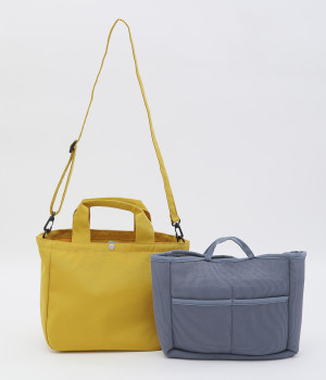 Re PET トート＋インナーメッシュ　2wayバッグ/E7716(イエロー-ONESIZE)