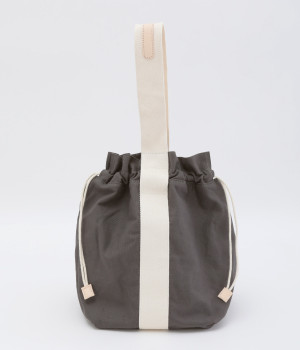 ワイドテープ　ワンハンドルトート/E7698(チャコール-ONESIZE)