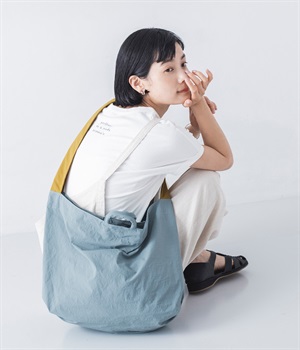 ナイロン　リップストラップ　トート/E7799(グレーブルー×マスタード-ONESIZE)