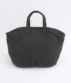 BRUSHED LINEN MARCHE TOTE/S/E6885(ブラック-ONESIZE)