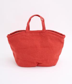 BRUSHED LINEN MARCHE TOTE/S/E6885(レッド-ONESIZE)