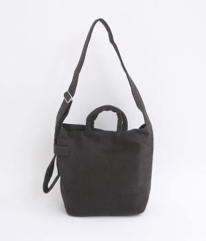 BRUSHED LINEN SMALL SHOULDER TOTE/E7876(ブラック-ONESIZE)