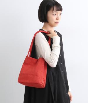 BRUSHED LINEN THIN HANDLE MINI TOTE/E7859(レッド-ONESIZE)