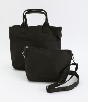 N/TOTE+POUCH SHOULDER BAG(ブラック-F)