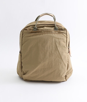 12ポケットインサイドプリントリュック　E7249(サンドベージュ-ONESIZE)