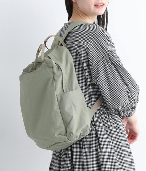 12ポケットインサイドプリントリュック　E7249(サンドカーキ-ONESIZE)