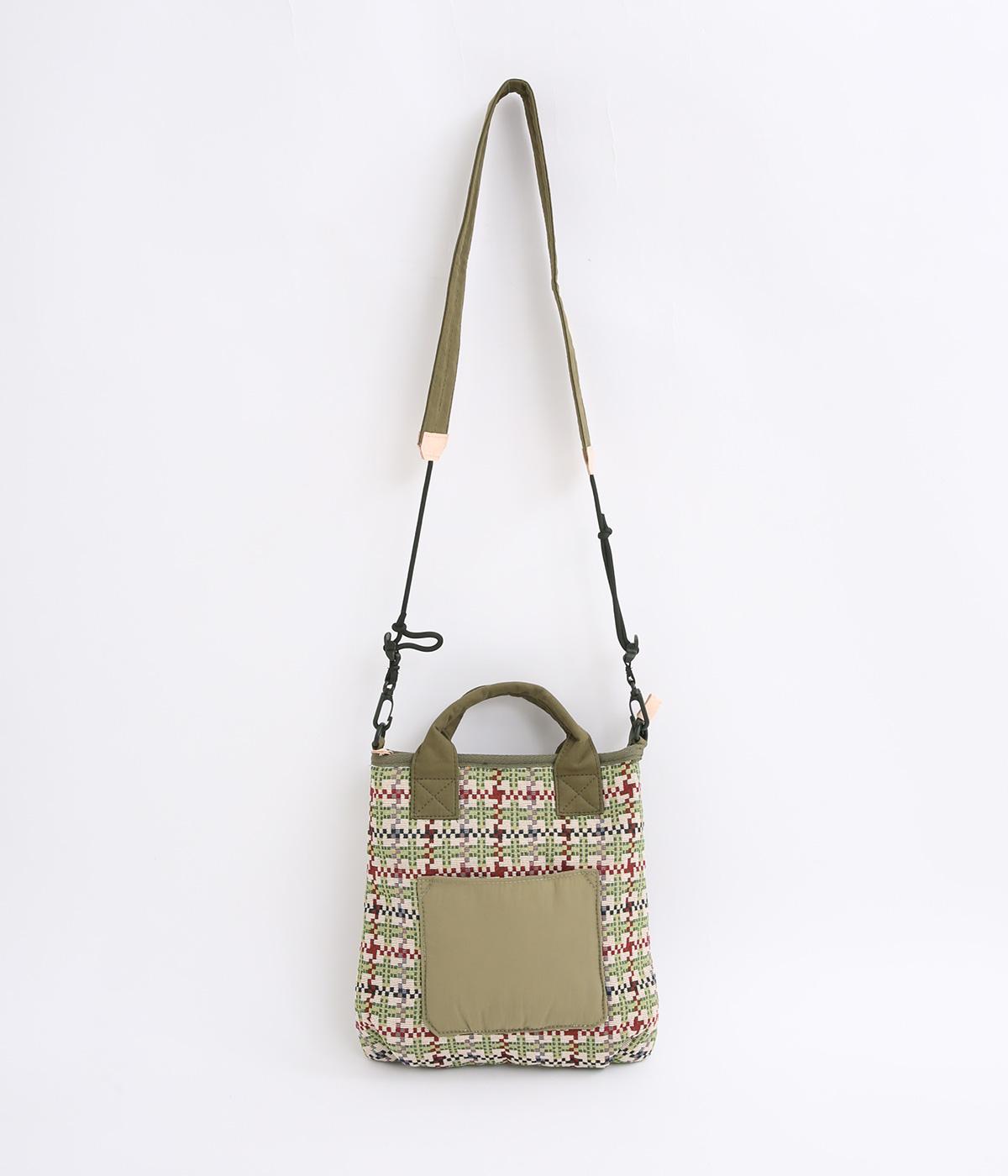 JAQUARD MIX BONDING 2way BAG/E7615(ベージュライトオリーブ-ONESIZE)